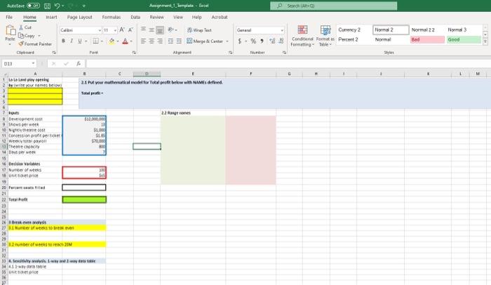 the show. There are 13 shows per week. It costs $1000 to