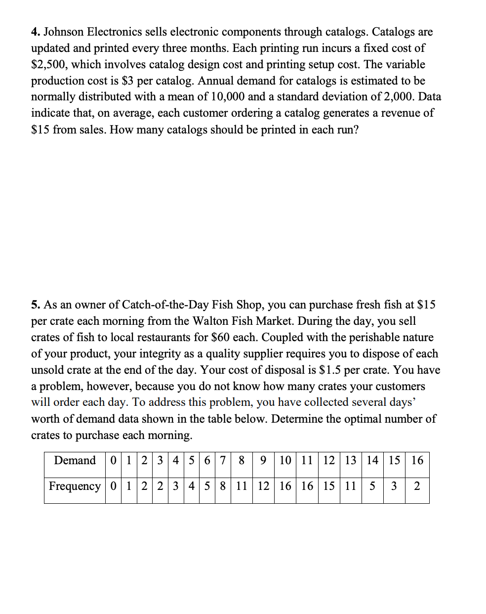 model of air filters each month. The cost of ordering and receiving