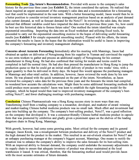 Assume the role of the intern who has been tasked with determining