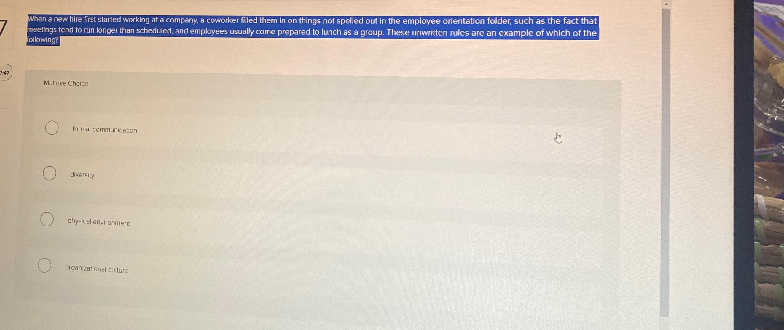  7 When a new hire first started working at a company,
