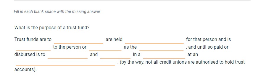 Fill in each blank space with the missing answer Fill in each