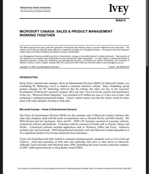  this is a case study 1-compare and contrast taylor's and zeidenberg's