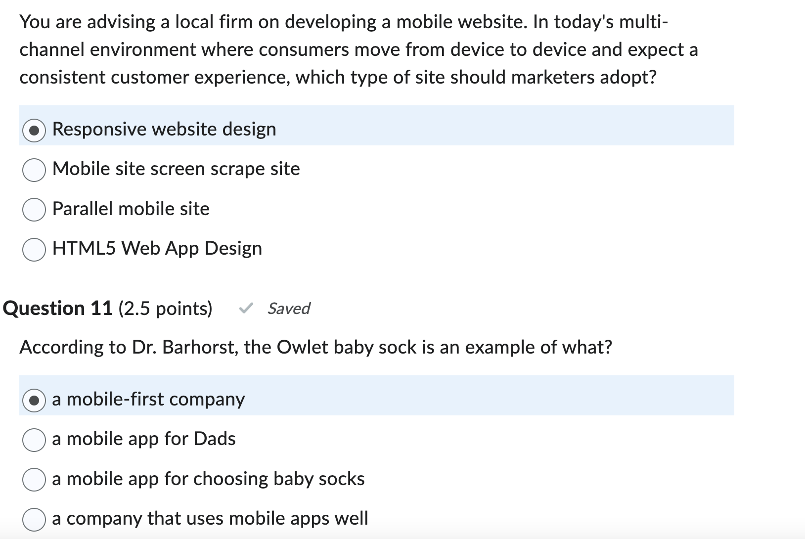 You are advising a local firm on developing a mobile website.