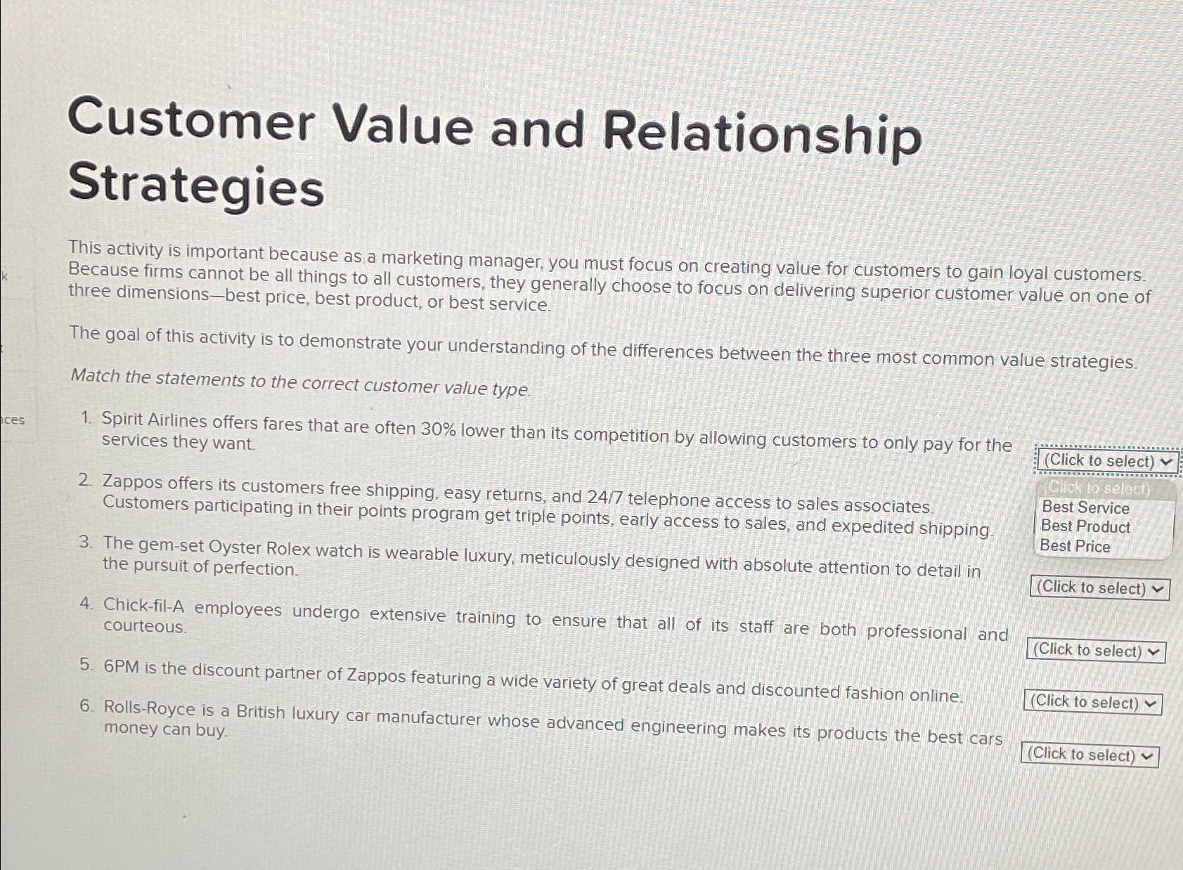  Customer Value and Relationship Strategies 