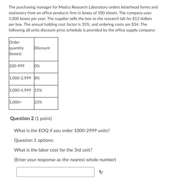 The purchasing manager for Medco Research Laboratory orders letterhead forms and