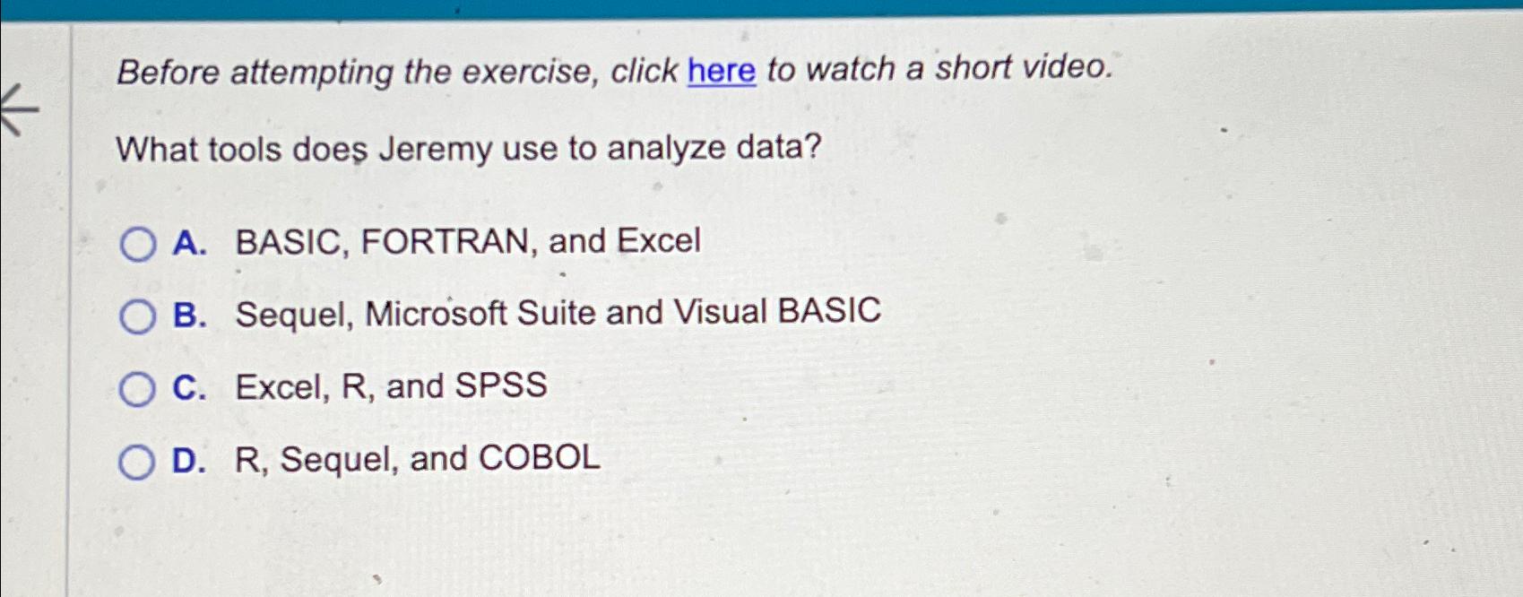  Before attempting the exercise, click here to watch a short video.