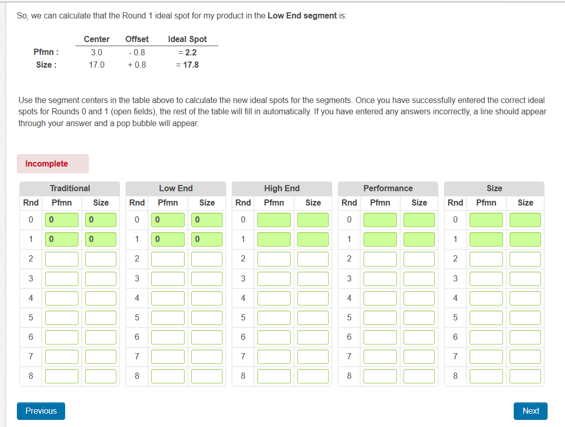 Spots offset from segment center So, where should you try to position