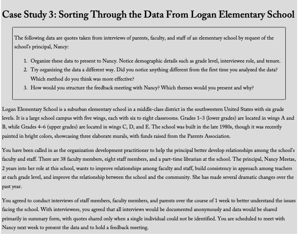 Answer 1 , 2, and 3 Case Study 3: Sorting Through the