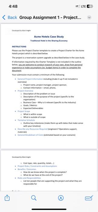 lompal contract of lopal document. the Project Charer is an input to