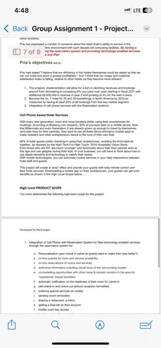 is deicribed below. The project is a reservation ystem upgade as described