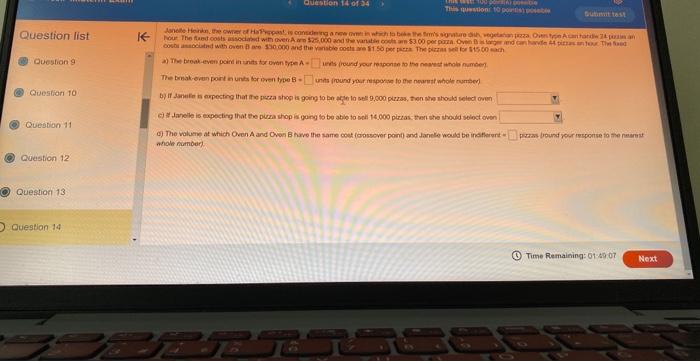  Question list Question 9 Question 10 whol number? Question 12 Question