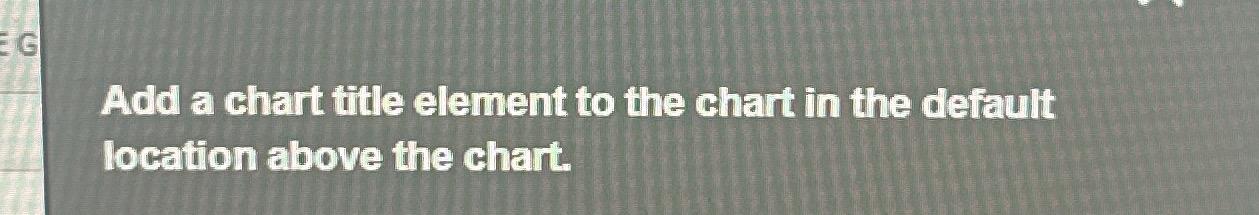  Add a chart title element to the chart in the default