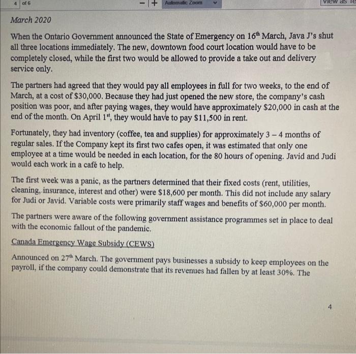 legislation, all non-essential services (including coffee shops and restaurants) were ordered closed