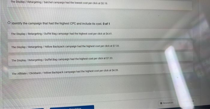 Wentily the campaign that received the fewest clicks, and include how many