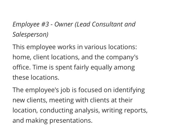 hardware) that should be purchased for each employee 2. The justification/reason(s) for