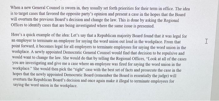 need it !!! The National Labor Relations Board is divided into two