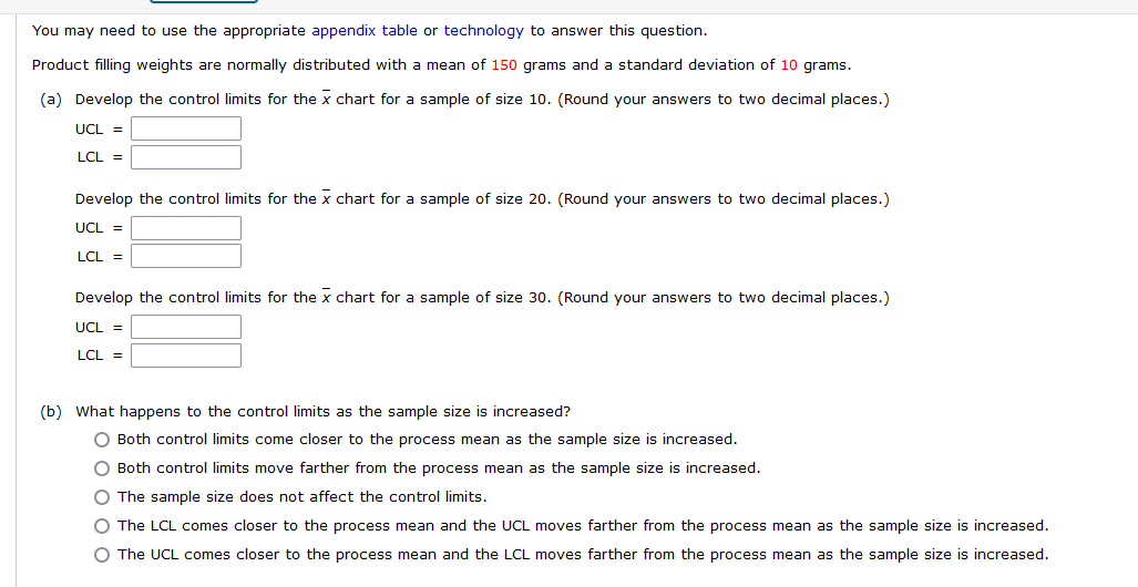 You may need to use the appropriate appendix table or technology