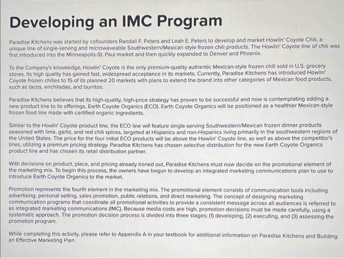 the Southwest Dallas Morning News Changing course Objective and task Paradise Kitchens