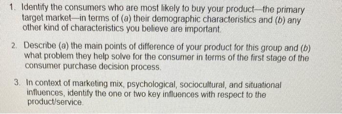 advertising class Conduct a consumer analysis for the Home Chef, Colleges and