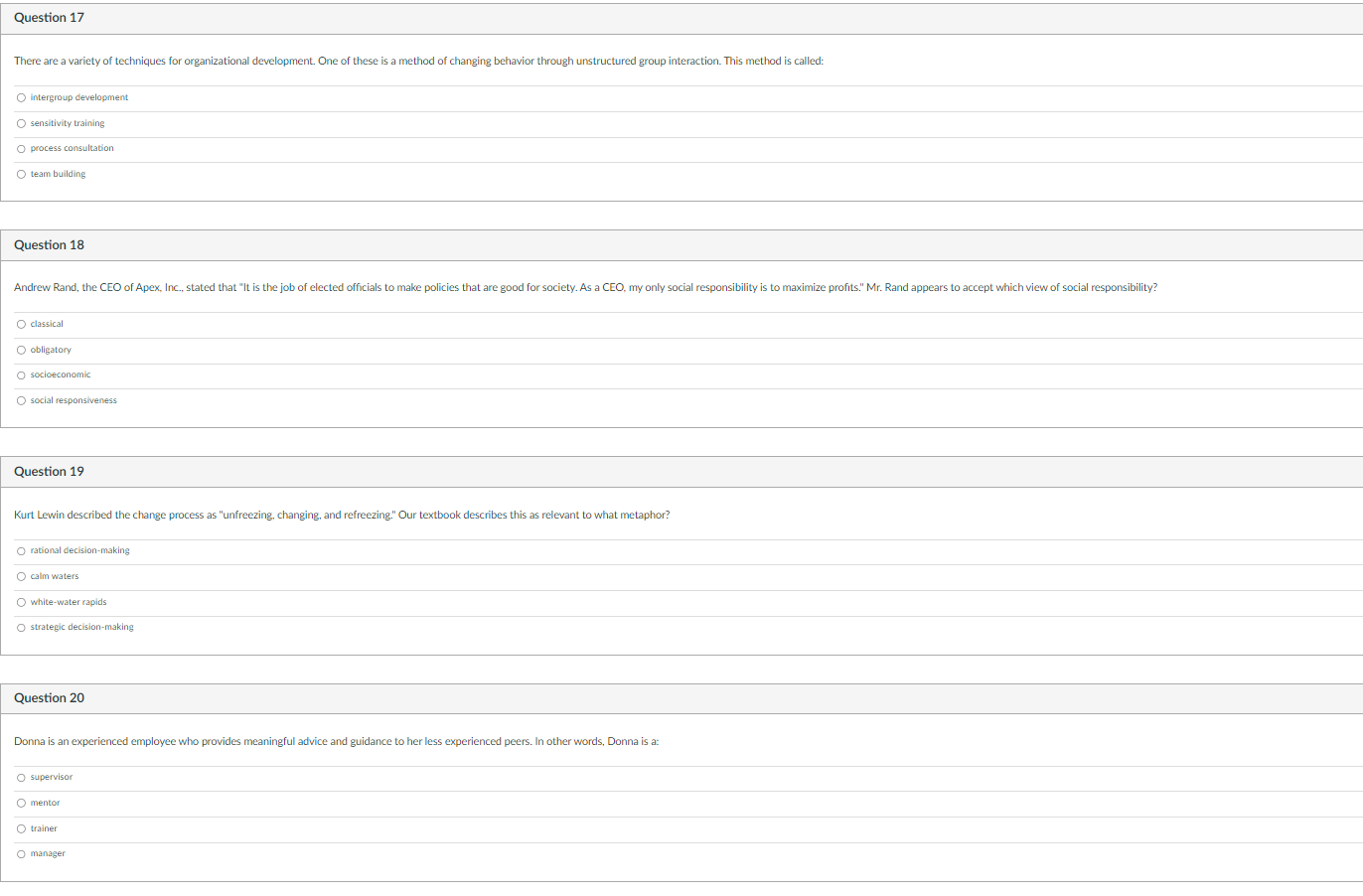 10 Economic, political, and social changes are part of an organization's environment.
