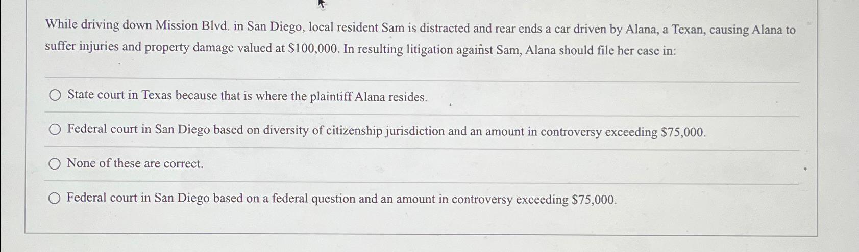  While driving down Mission Blvd. in San Diego, local resident Sam