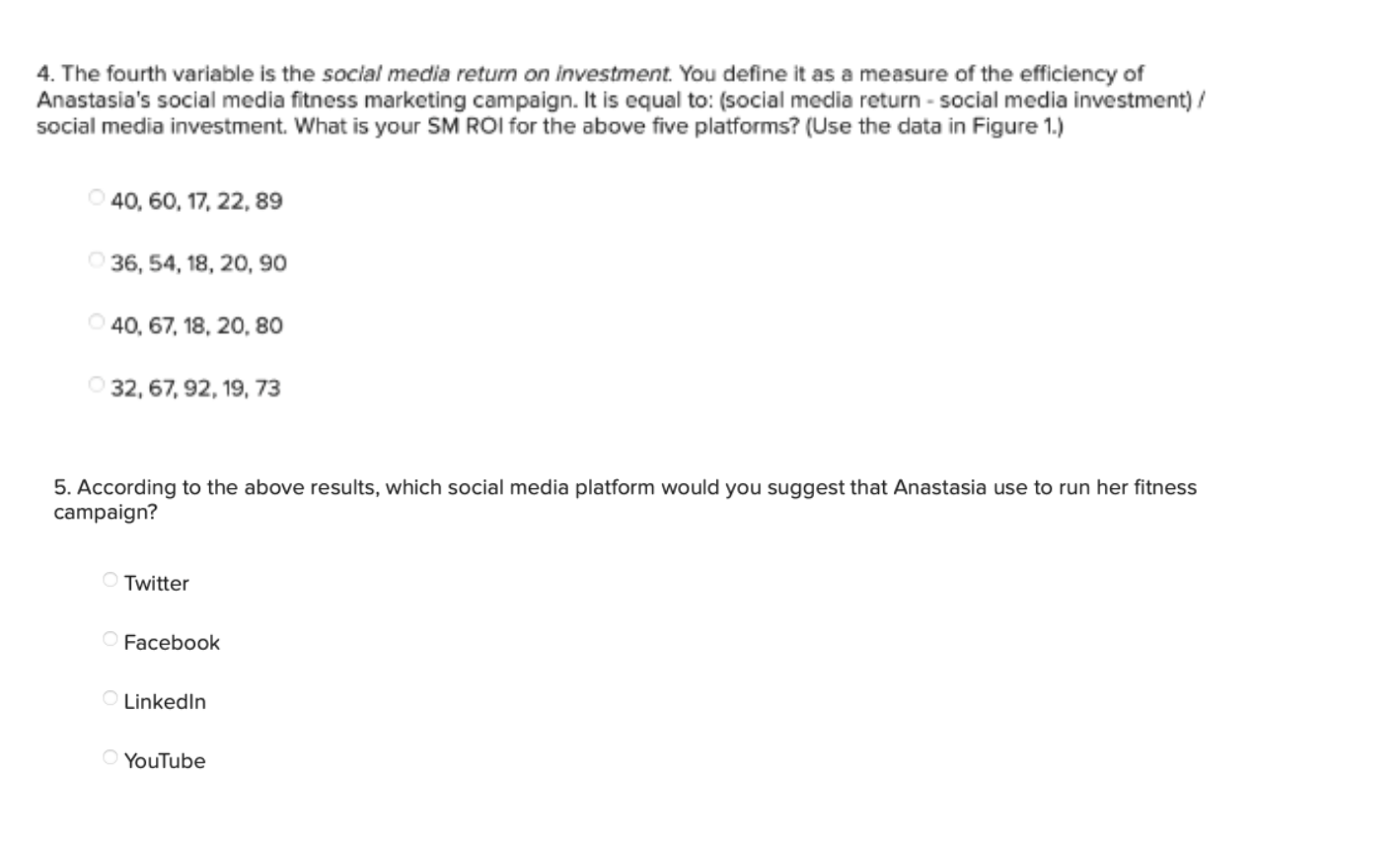 Media Campaigns Using Different Platforms) 1. The first variable is the total
