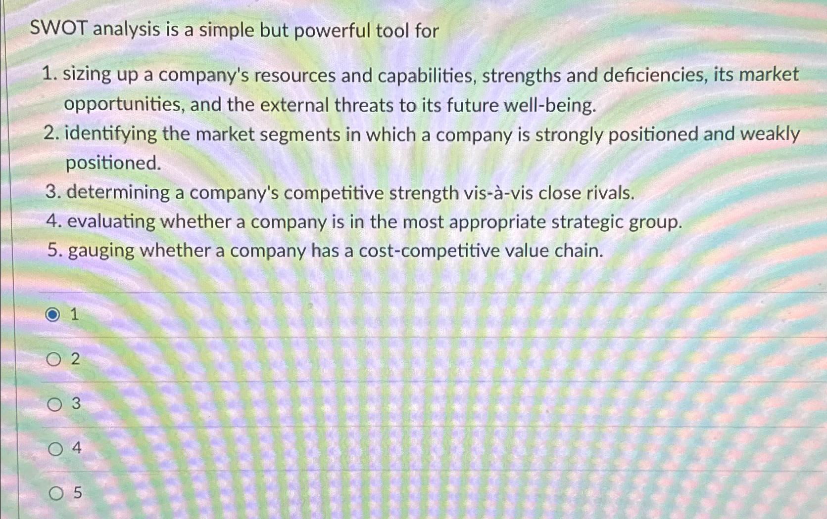  SWOT analysis is a simple but powerful tool for sizing up