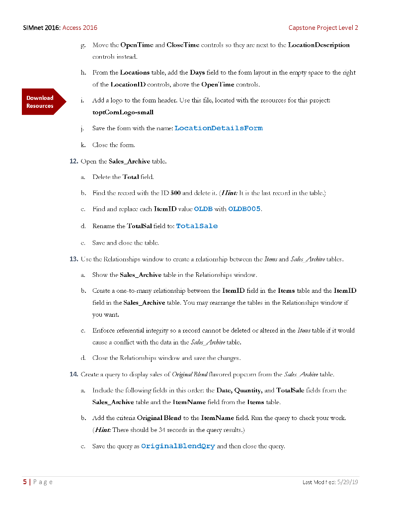 project file name if dirowed to do so by your imstructor, and