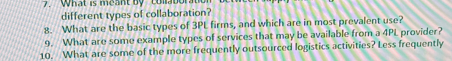  different types of collaboration? 8. What are the basic types of