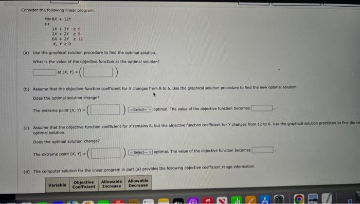  The computer solution is shown below (a) Identify the range of