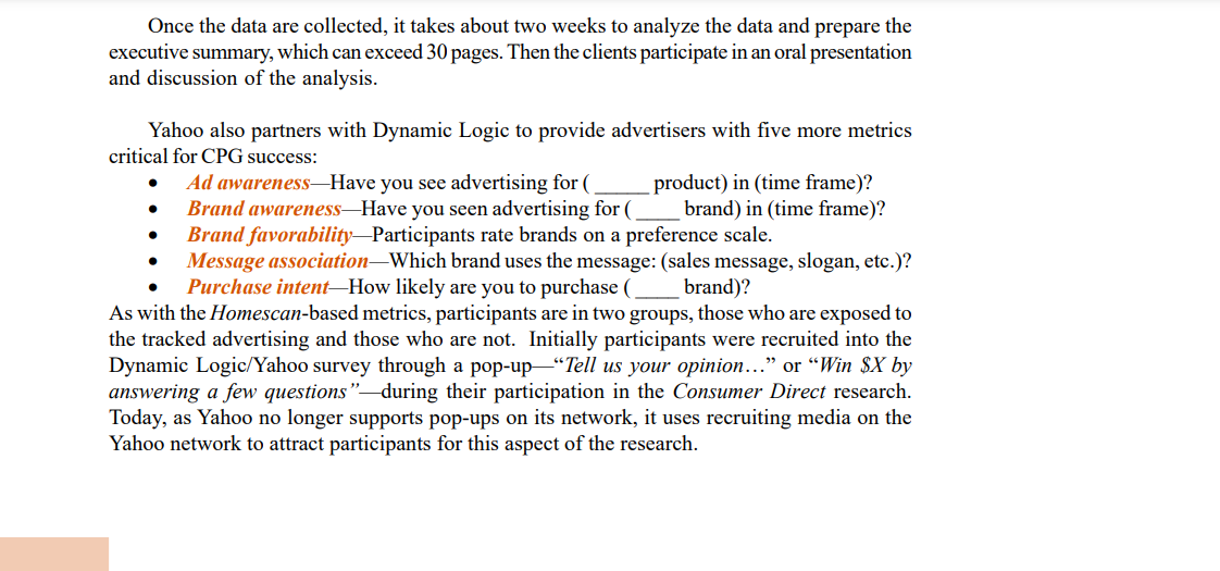 analyze the data and prepare the executive summary, which can exceed 30
