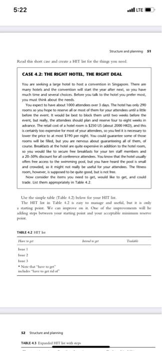  For this case you are to complete Table 4.2 HIT list