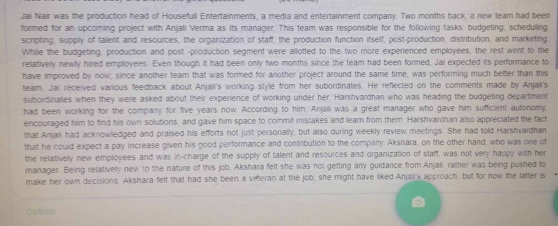 Read the above case study and answer the questions Jai Nair