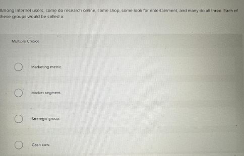  Among Internet users, some do research online, some shop, some look