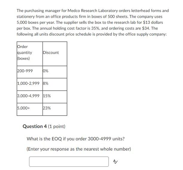  The purchasing manager for Medco Research Laboratory orders letterhead forms and