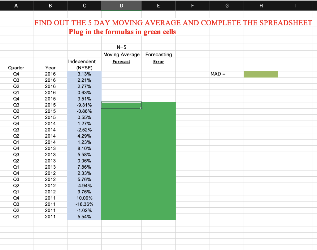 Will you please solve this using excel. A B C D E