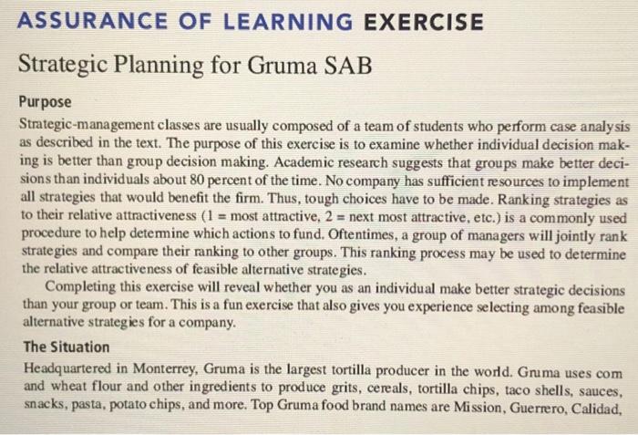  Please help me The ranking expert is optional Purpose Strategic-management classes