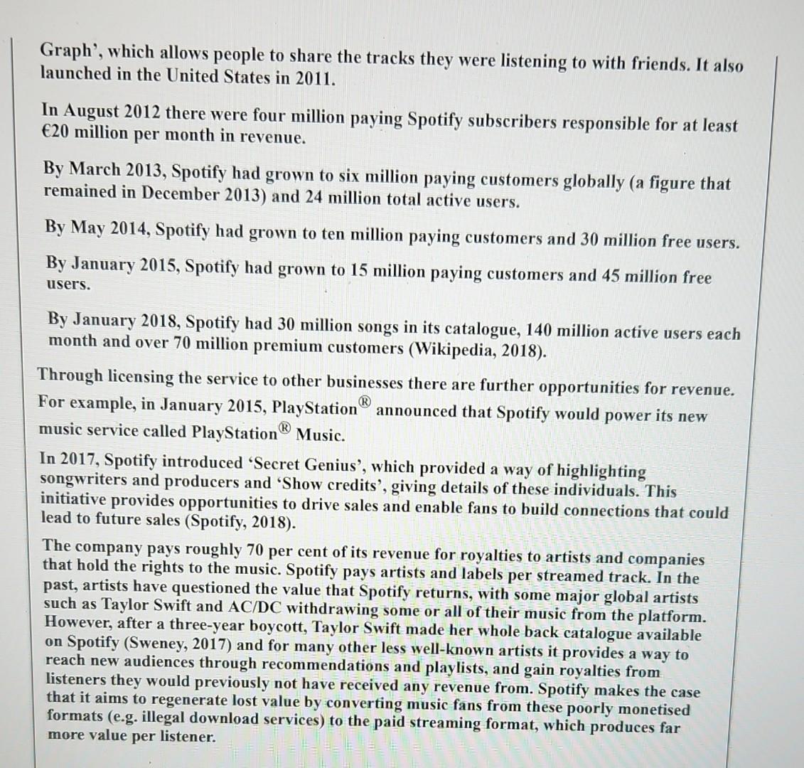 London, while Spotify AB manages research and development in Stockholm. This case