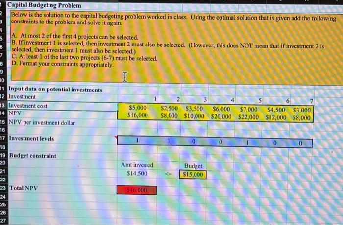  please show in solver. thanks Below is the solution to the