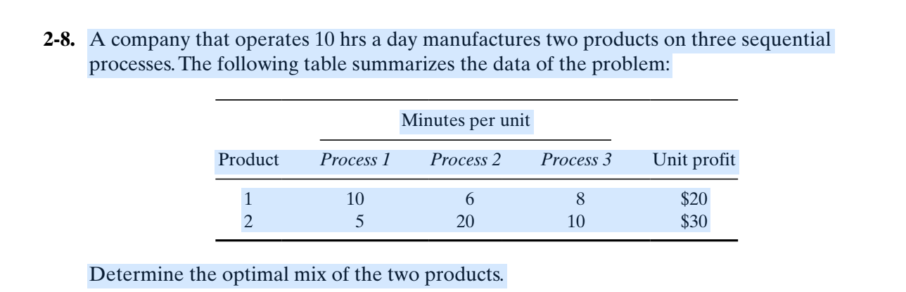 solve it step by step 3. A company that operates 10 hrs