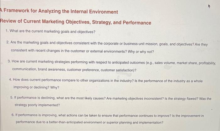 Internal analysis for Walmart Framework for Analyzing the Internal Environment leview of