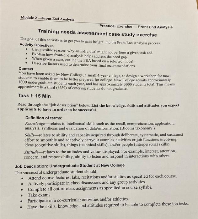  training and development do task 1 Module 2 - Front End