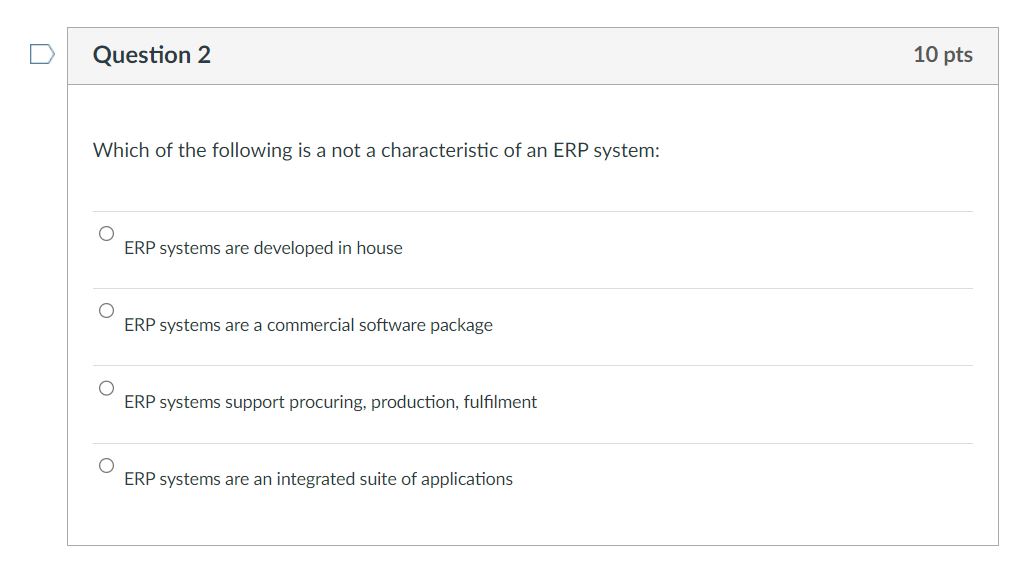 functional IT systems as they are: ERP systems are optional to use