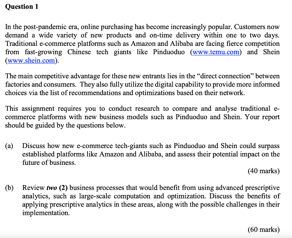 Review two (2) business processes that would benefit from using advanced prescriptive