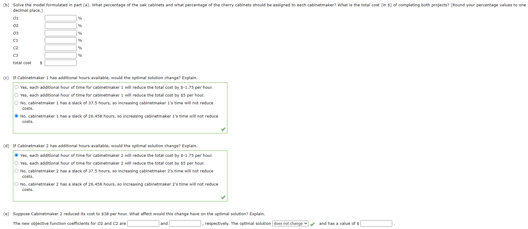 i'm doing wrong would appreciate the help. 1,C2= percentage of cherry cabinets