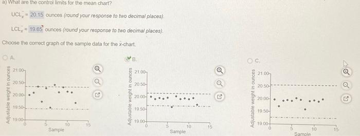 chart? UCLr= ? ounces LCLx=? ounces Refer to the table Factors for