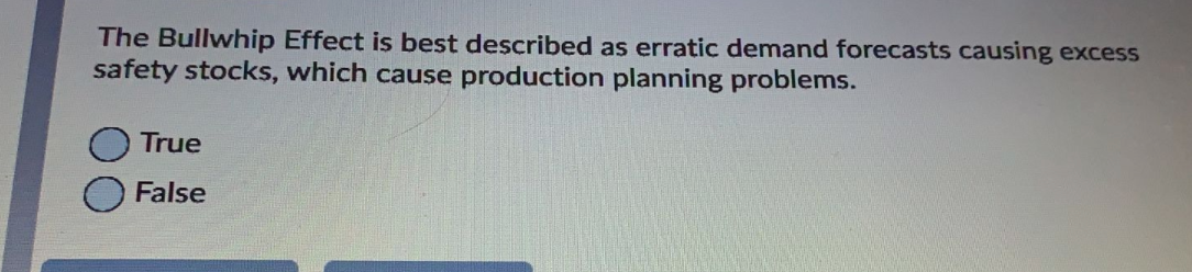 partners in the planning and fulfillment of customer demands. True O False