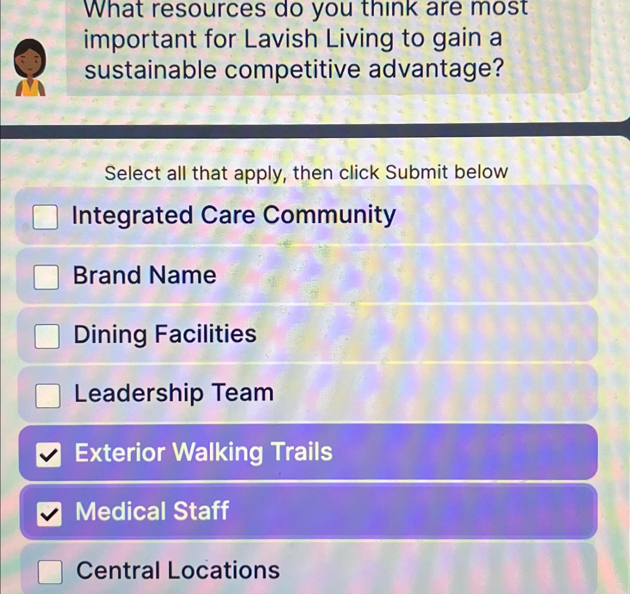  What resources do you think are most important for Lavish Living