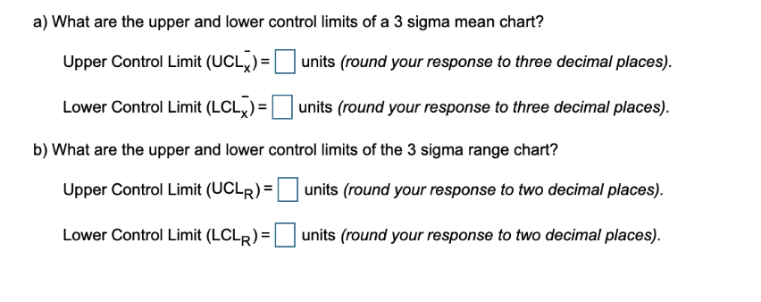 3 sigma) for this problem. The overall average of a process you