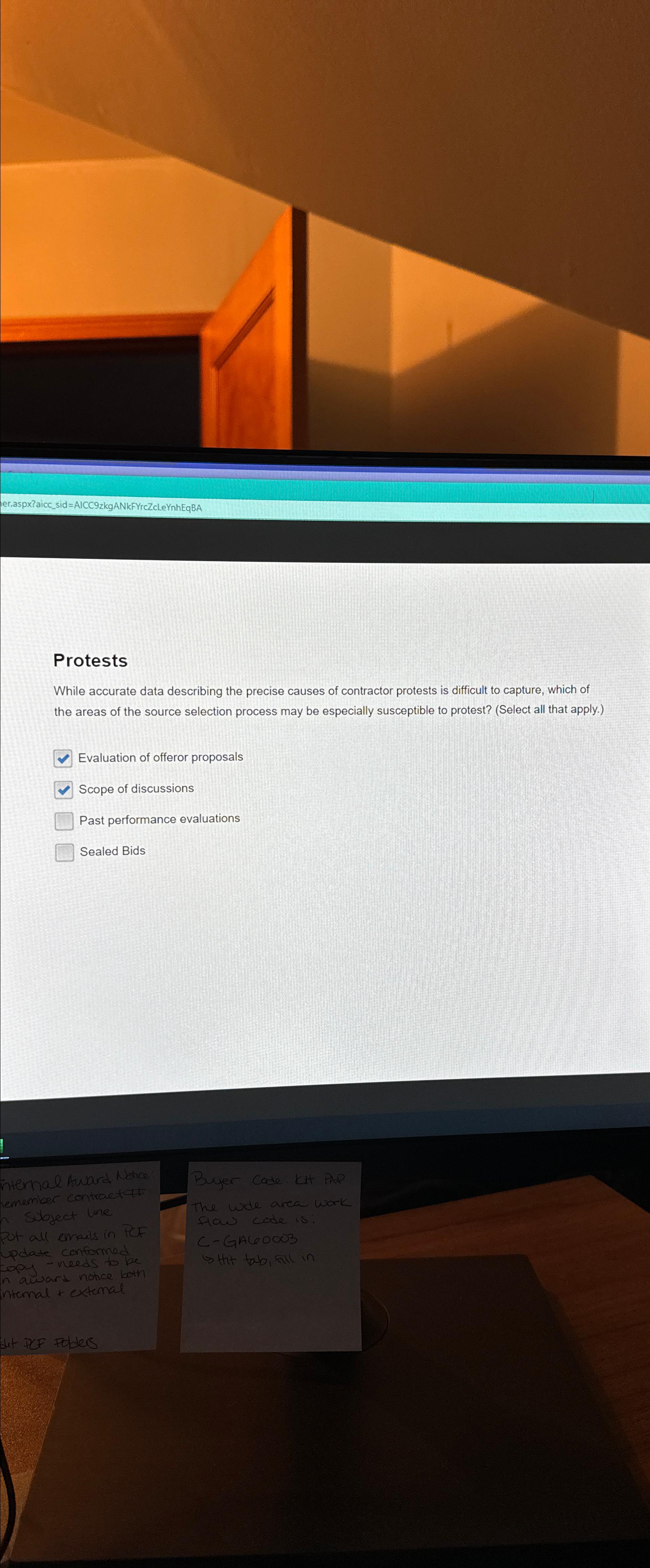  Protests While accurate data describing the precise causes of contractor protests